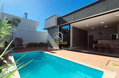 Casa com 3 quartos à venda na Avenida Doutor Dyrson de Oliveira Abbade, Residencial Campos de Piemonte, Araraquara