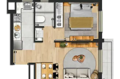 Apartamento com 1 quarto à venda na Rua Álvares Cabral, Cristo Redentor, Porto Alegre