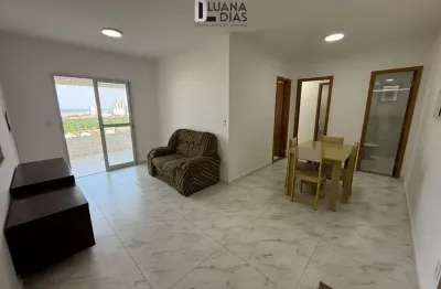 Apartamento vista mar para locação na mirim - 2 dormitórios, sendo 1 suíte.