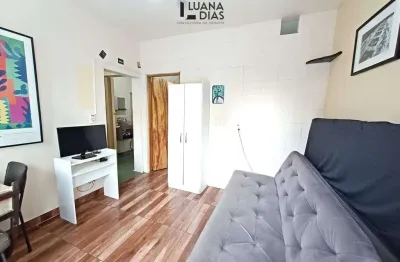 Kitnet no cantoto do forte - 50 mts da praia com vaga demarcada por $225 mil