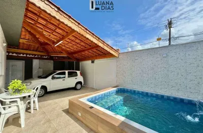 Casa geminada a venda no ocian/tupi - 3 dormitórios e piscina e churrasqueira.