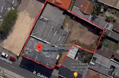 Terreno à venda na rua quinze de novembro, 951, centro, são josé dos pinhais, 1170 m2 por r$ 3.300.000