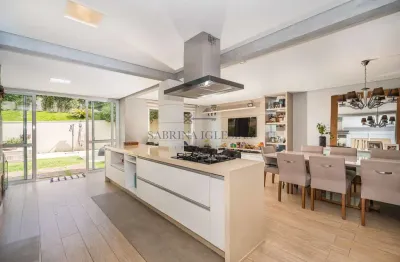 Casa em condomínio fechado com 3 quartos à venda na rua eduardo sprada, 1872, campo comprido, curitiba, 228 m2 por r$ 3.550.000