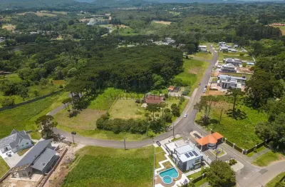 Terreno em condomínio fechado à venda na rua osmário de oliveira bastos, 1353, vila fuck, piraquara, 1007 m2 por r$ 595.000