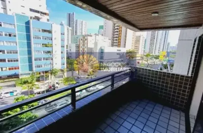 Jean charles/boa viagem, 155m², 4 quartos, 4 wc, salão de festas, varanda, dependência de empregada