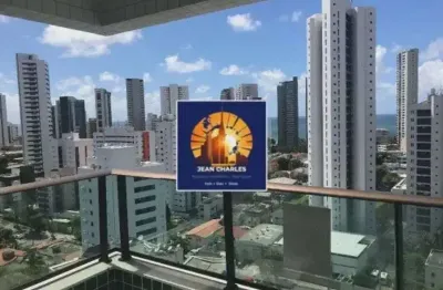 Jean charles / boa viagem: alto padrão, 4 qts, 4 stes, dce, varanda nascente, porcelanato, 137 m²