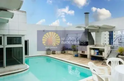 Jean charles/cobertura navegantes: vista mar, 290m², 4 qts, 3 stes, piscina, churrasqueira,