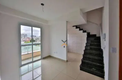 Cobertura com 2 dormitórios à venda, 89 m² por r$ 465.000,00 - jardim ocara - santo andré/sp