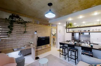 Apartamento com 1 dormitório, 35 m² - venda por r$ 330.000,00 ou aluguel por r$ 2.281,79/mês - jardim jamaica - santo andré/sp