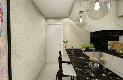 Cobertura com 2 dormitórios à venda, 83 m² por r$ 450.000,00 - vila eldízia - santo andré/sp