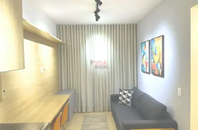 Apartamento mobiliado para locação no alto da Boa Vista em Santo Amaro, São Paulo-SP: 1 quarto, 1 sala, 33,00 m² - Imperdível!