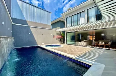 Casa nova de luxo com 3 suítes e 5 vagas, piscina de raia , jacuzzi - jardim campo grande, são paulo-sp - 280m²