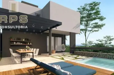Casa à venda - condomínio fechado - la reserva ii - casa com área construída de 137 m² 03 suites , lavabo, home office, espaço gourmet