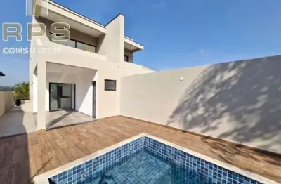 Casa pronta para morar no jardim paulista em atibaia, 3 suítes com sacadas, salas e cozinha integradas, espaço gourmet, piscina e área verde!