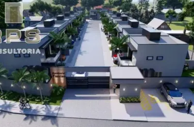 Residencial com 24 casas, com 3 dormitórios sendo 1 suíte, sala, cozinha, área de serviço, 2 vagas ,área social com piscina, churrasqueira e fireplace