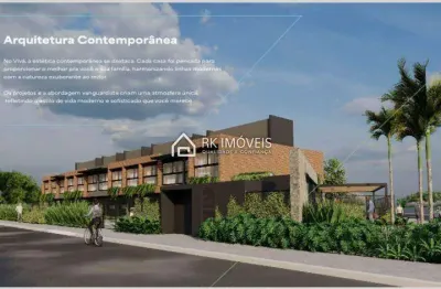 Casa sobrado, com 2 suítes com 80m², em projeto moderno na cachoeira.