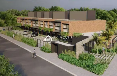 Casa sobrado, com 2 suítes com 90m², em projeto moderno na cachoeira.