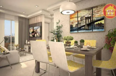 Apartamento com 2 dormitórios à venda, 57 m² por r$ 458.100,00 - vila guilhermina - praia grande/sp
