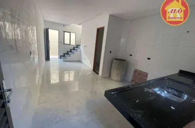 Casa nova com 2 quartos à venda, 57 m² por r$ 320.000 - aviação - praia grande/sp