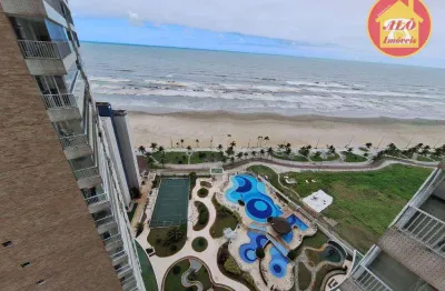 Apartamento frente mar com 2 quartos à venda, 69 m² por r$ 620.000 - mirim - praia grande/sp