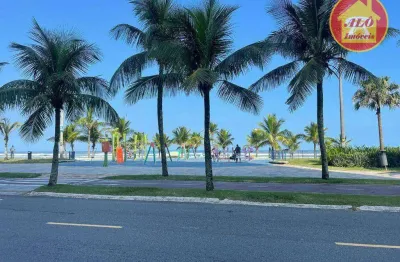 Apartamento vista mar com 2 quartos - pé na areia - à venda, 67 m² por r$ 425.000 - maracan - praia grande/sp