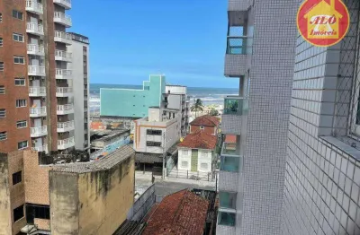 Apartamento vista mar com 3 quartos - pé na areia - à venda, 129 m² por r$ 835.000 - ocian - praia grande/sp