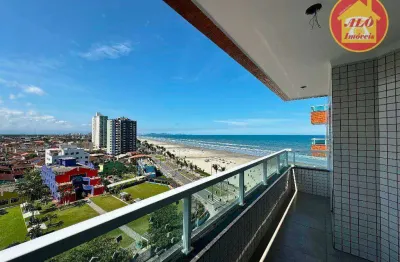 Apartamento vista mar com 2 quartos à venda, 74 m² por r$ 610.000 - jardim real - praia grande/sp
