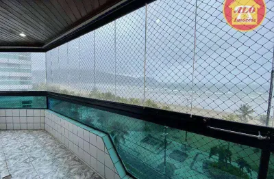 Apartamento frente mar com 3 quartos à venda, 187 m² por r$ 1.550.000 - canto do forte - praia grande/sp
