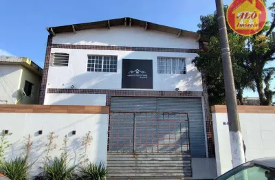 Galpão para alugar, 462 m² por r$ 10.000,00/mês - jardim glória - praia grande/sp