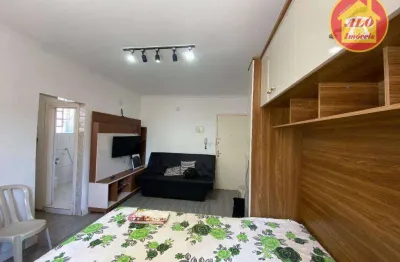 Kitnet mobiliada com 1 quarto à venda, 25 m² por r$ 180.000 - aviação - praia grande/sp