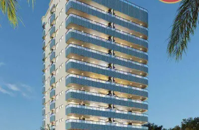 Apartamento com 2 dormitórios à venda, 53 m² por r$ 430.000,00 - maracanã - praia grande/sp