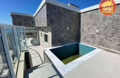 Cobertura com 4 dormitórios à venda, 218 m² por r$ 2.498.000,00 - vila guilhermina - praia grande/sp