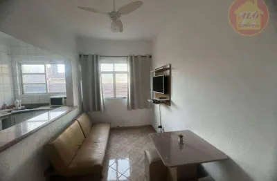 Apartamento com 1 quarto para alugar, 40 m² por r$ 1.850/mês - vila guilhermina - praia grande/sp