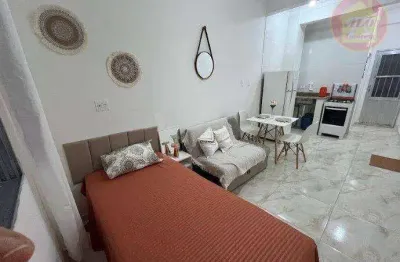 Kitnet com 1 quarto à venda, 30 m² por r$ 215.000 - tupi - praia grande/sp