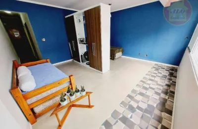 Kitnet com 1 quarto à venda, 42 m² por r$ 210.000 - canto do forte - praia grande/sp
