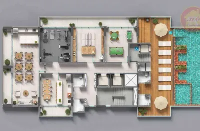 Studio com 1 quarto à venda, 37 m² por r$ 363.744 - centro - são vicente/sp