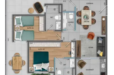 Apartamento garden com 2 suítes à venda no residencial avelã - itupeva/sp.