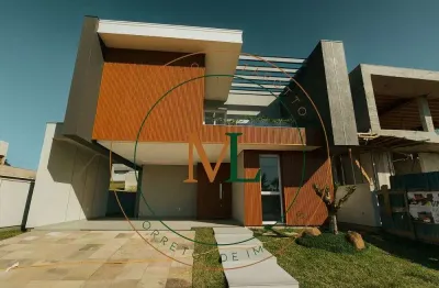 Casa em condomínio fechado com 3 quartos à venda na avenida diagonal 1, centro, nova santa rita, 295 m2 por r$ 2.650.000