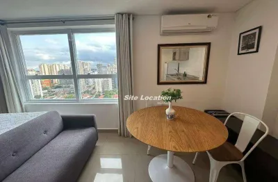 Apartamento com 1 quarto para alugar na avenida portugal, brooklin, são paulo, 27 m2 por r$ 3.700