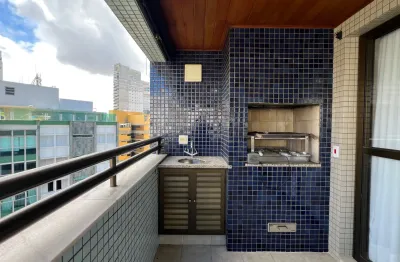 Apartamento 3 suítes, 4 dormitórios, 2 vagas, sala ampla, varanda com churrasqueira, vaga demarcada.