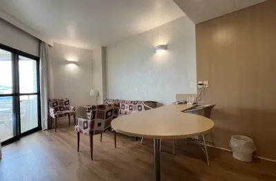 Flat para locação no gonzaga com vista mar/sacada/1 vaga de garagem