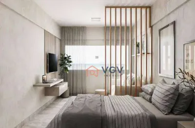 Apartamento com 1 dormitório à venda, 38 m² por r$ 198.000,00 - maracanã - praia grande/sp