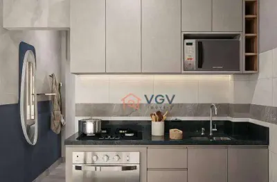 Apartamento com 1 dormitório à venda, 38 m² por r$ 198.000,00 - maracanã - praia grande/sp