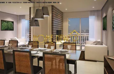 Apartamento para venda em são paulo, belem, 2 dormitórios, 1 banheiro, 1 vaga