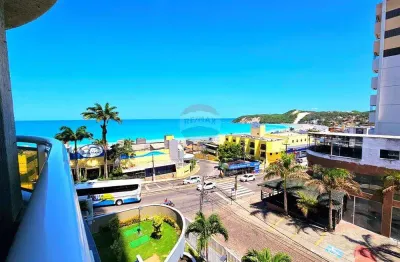 Lindo apart. mobiliado no cond. blue ocean em ponta negra, 2 doms c/ suíte, linda vista