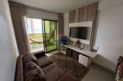Praia calma flat  – apartamento com 2 quartos, 1 suíte,  mobiliado  e com vista mar em ponta negra!