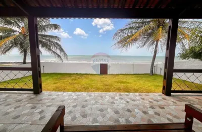 Casa térrea beira mar a venda localizada na praia de são josé, a poucos minutos de são miguel do gostoso.