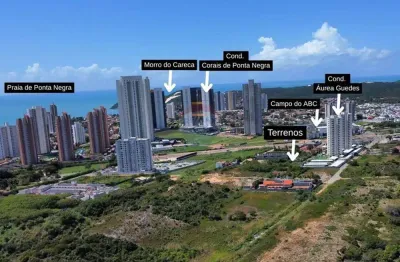 2 terrenos em ponta negra com total de 836,50m², ao lado do campo do abc