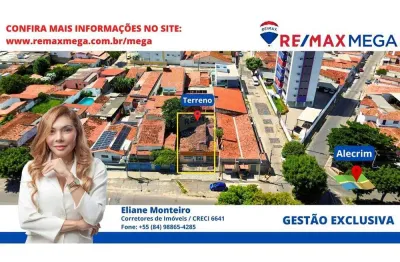 Terreno 12x35m (443m²) – rua olinto meira - alecrim r$ 350.000,00