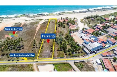 Praia de barreta - aproveite o melhor da vida: terreno de frente para o mar. pé na areia.